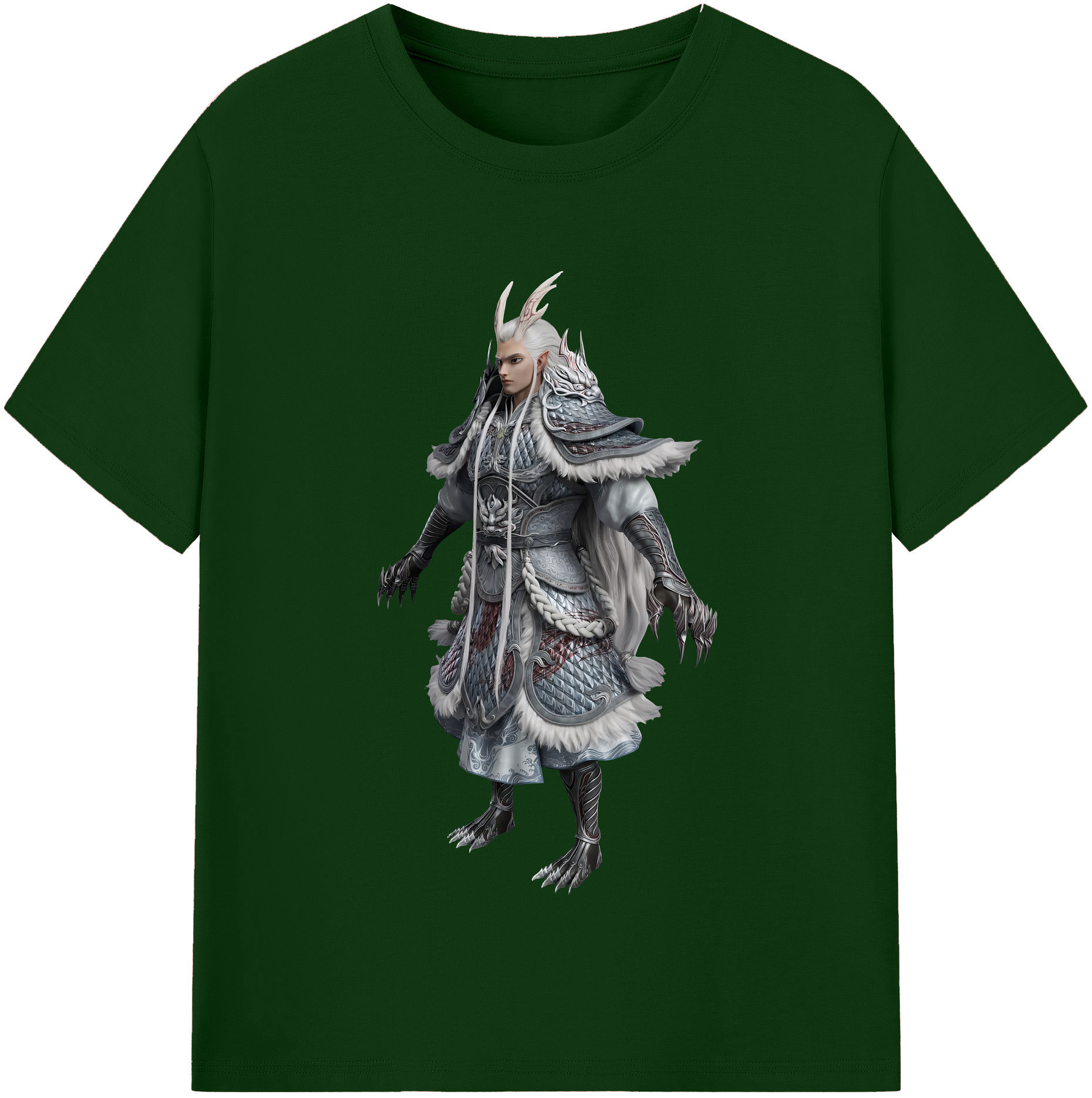 （画像用） Ne Zha 2 ナタ 魔童の大暴れ 綿100％半袖Tシャツ（フロントプリント）
